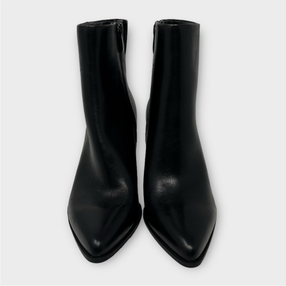 NEW!! Nordstrom Franka Genuine Leather Pointed Toe Bootie Black Size 6 - Picture 2 of 8